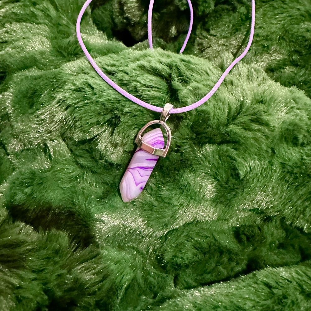 Purple Pendant Necklace